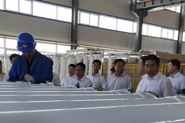 遼寧省朝陽市領導到我公司視察產(chan) 業(ye) 園區建設進度